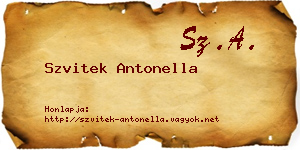 Szvitek Antonella névjegykártya